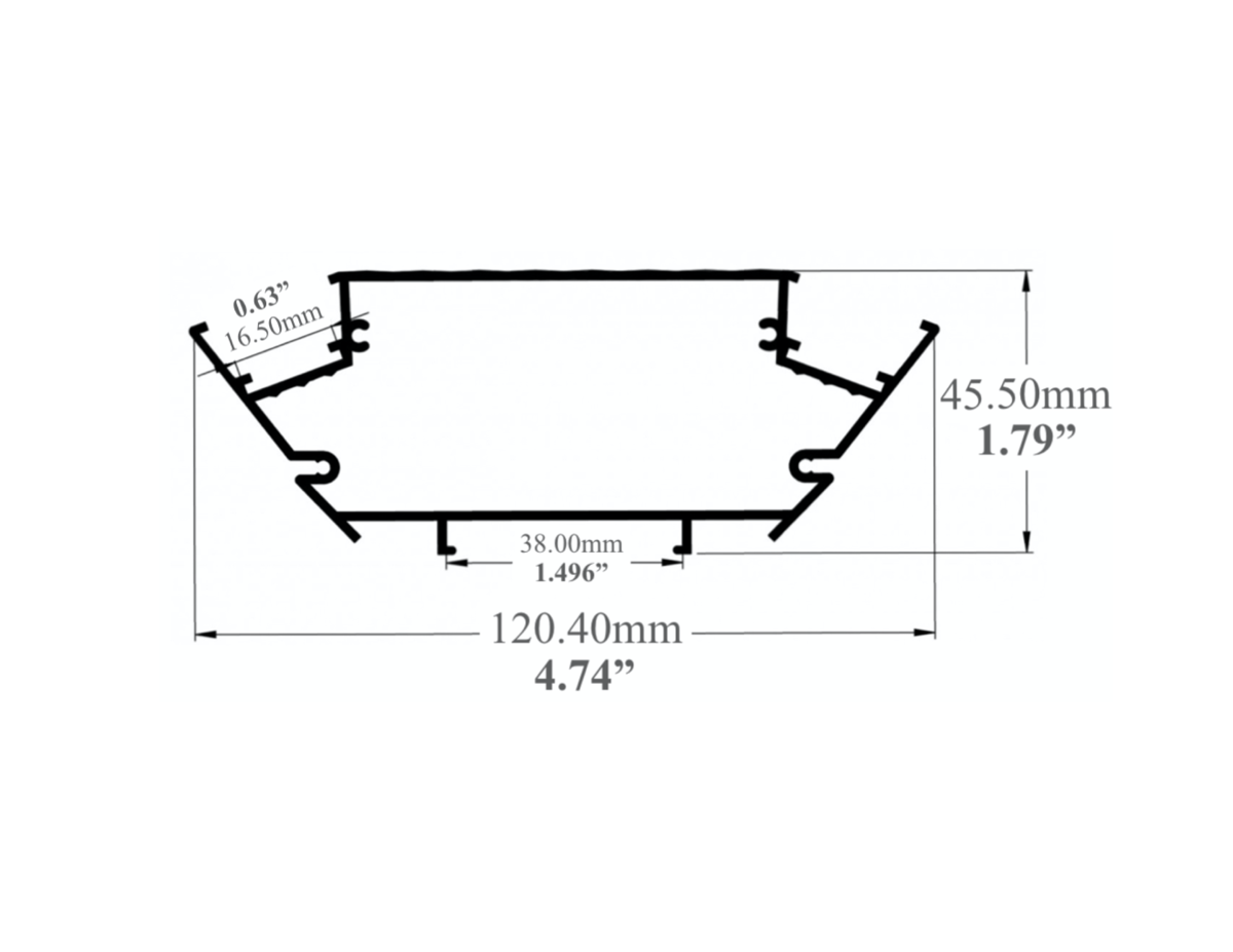 Two Sided Linear LED Channel - 533ASL