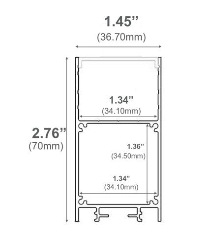 Slim Linear Pendant LED Channel - 535ASL