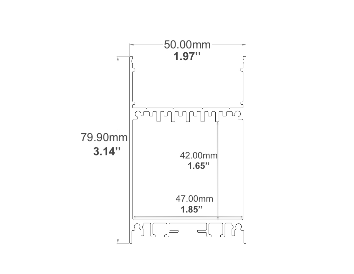 Linear Pendant LED Channel - 560ASL