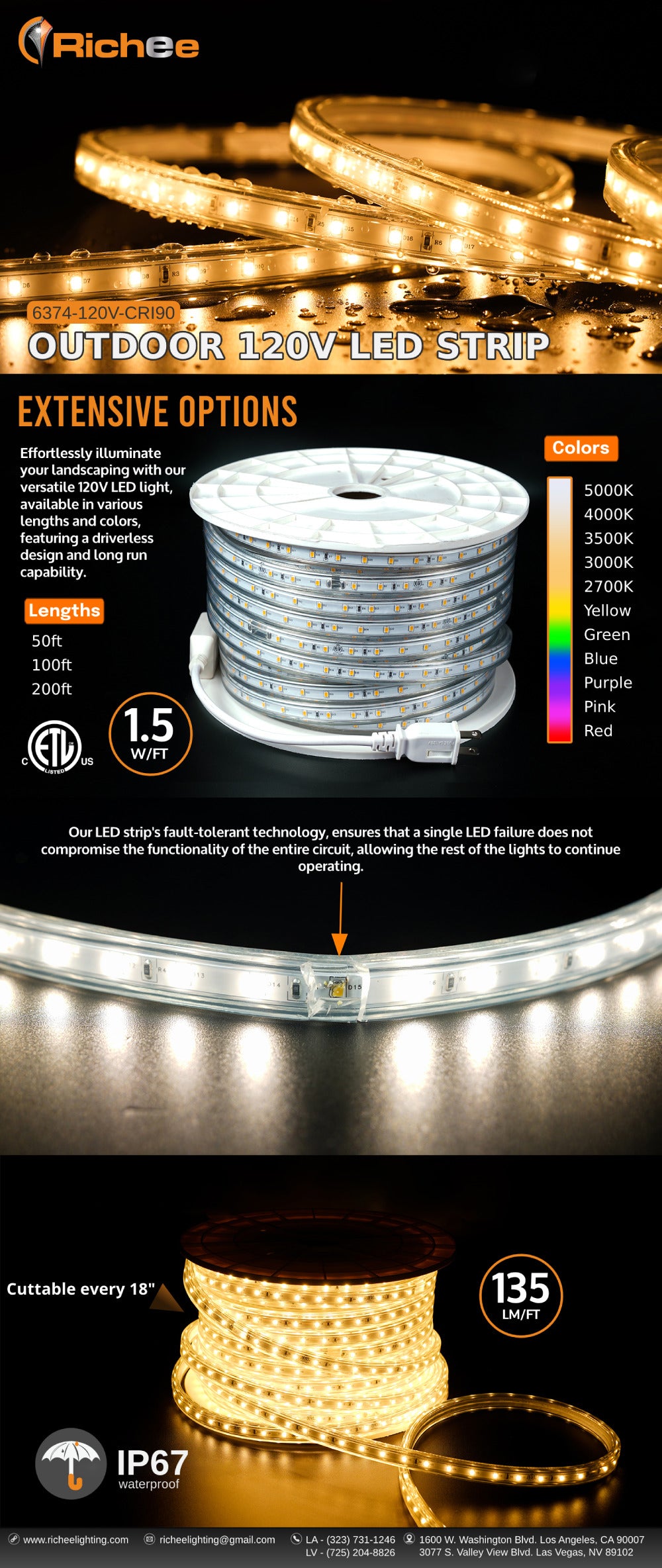Outdoor 120V 1.5W CRI90