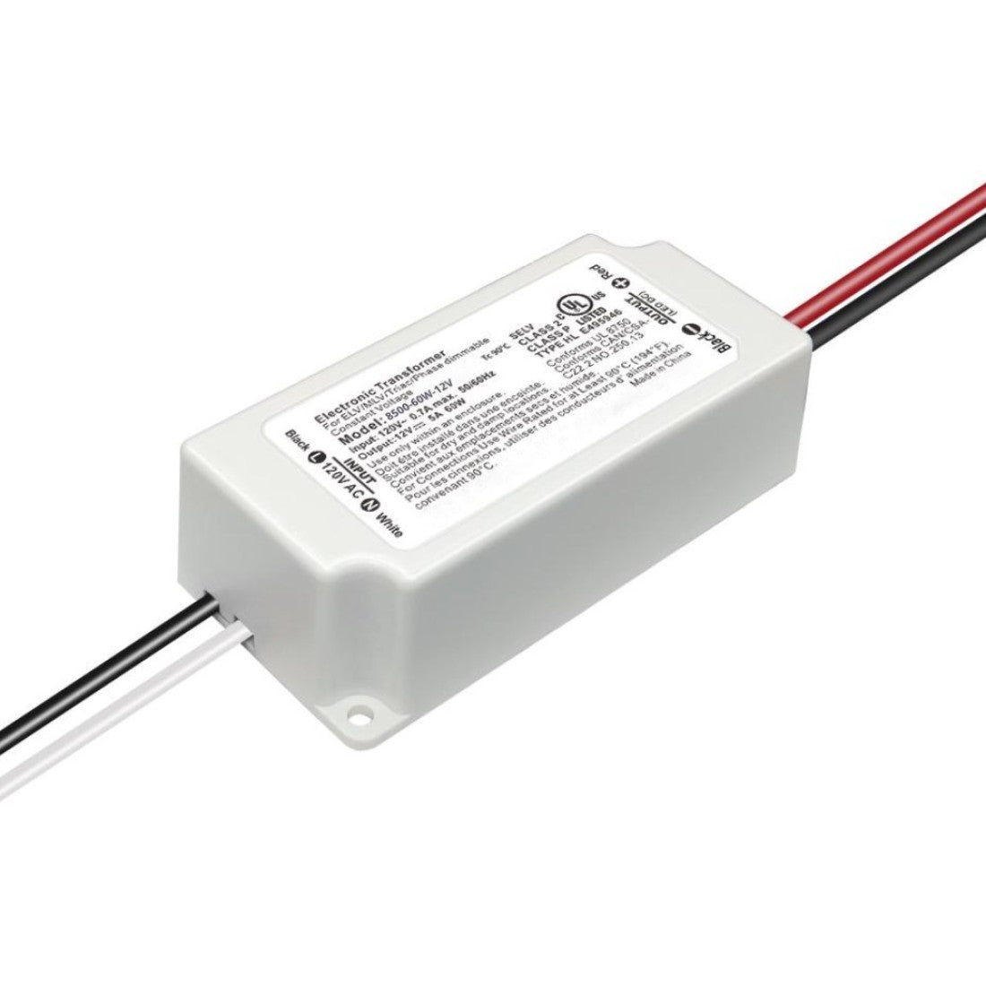 Small Class 2 Dimmable Driver 12V 60W