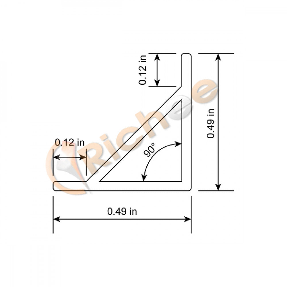 1/2" Corner Slim Led Aluminum Channel