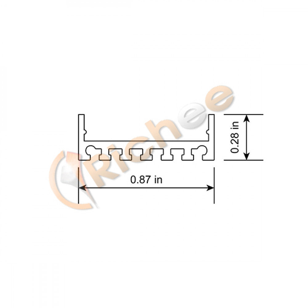 7/8" Wide Slim Led Aluminum Channel - 9604