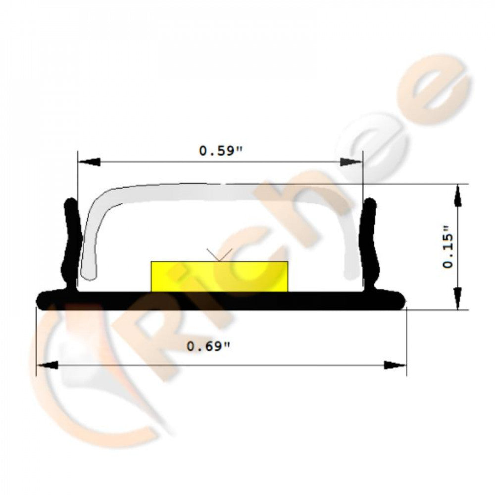 11/16" Bendable Low Profile Led Aluminum Channel - 9631-Bendable
