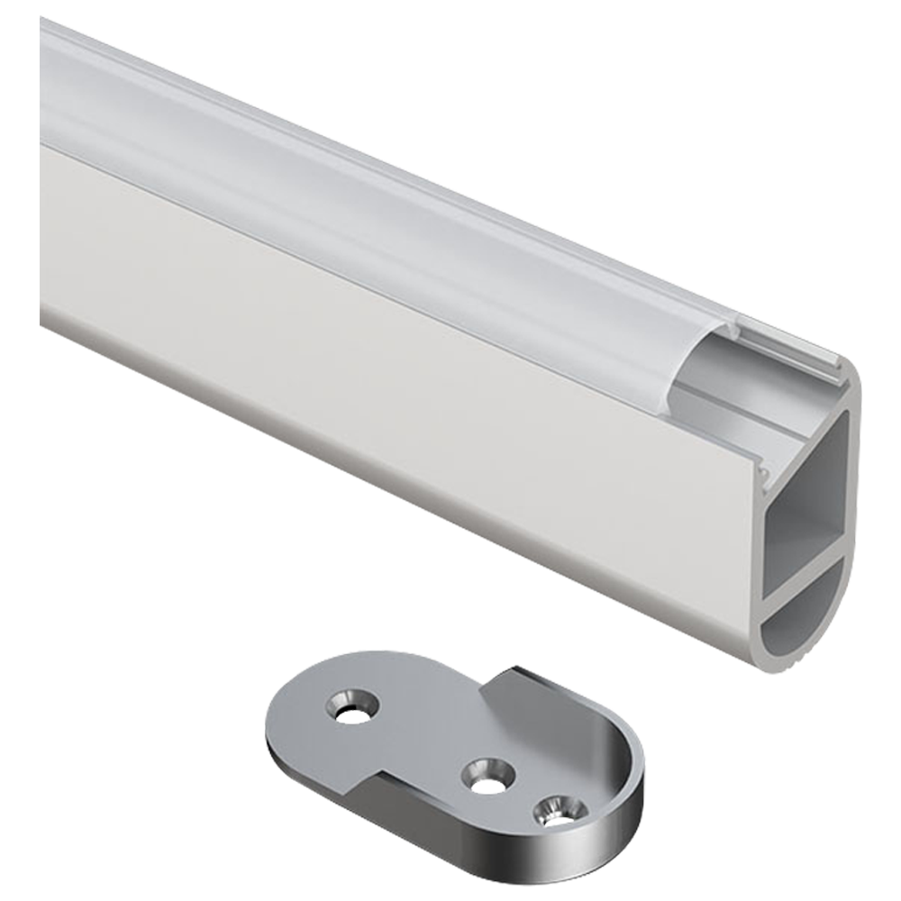 Aluminum Profile Wardrobe Rail (Rounded Cover) - AP16F
