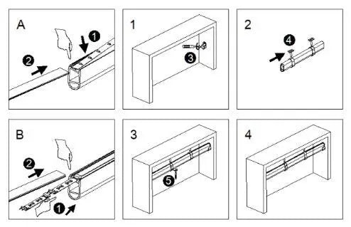 Aluminum Profile Wardrobe Rail (Rounded Cover) - AP16F