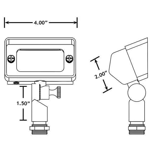 Integrated Brass Flood Light (Adjustable Wattage) - FPB02