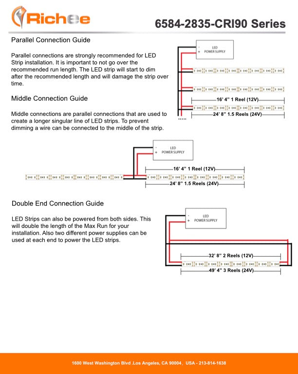 LED Strip Light 24V 4.4W 6000K