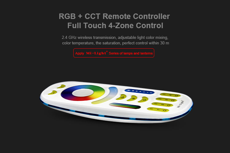 MI LIGHT RGB/W/CCT 4 ZONE REMOTE