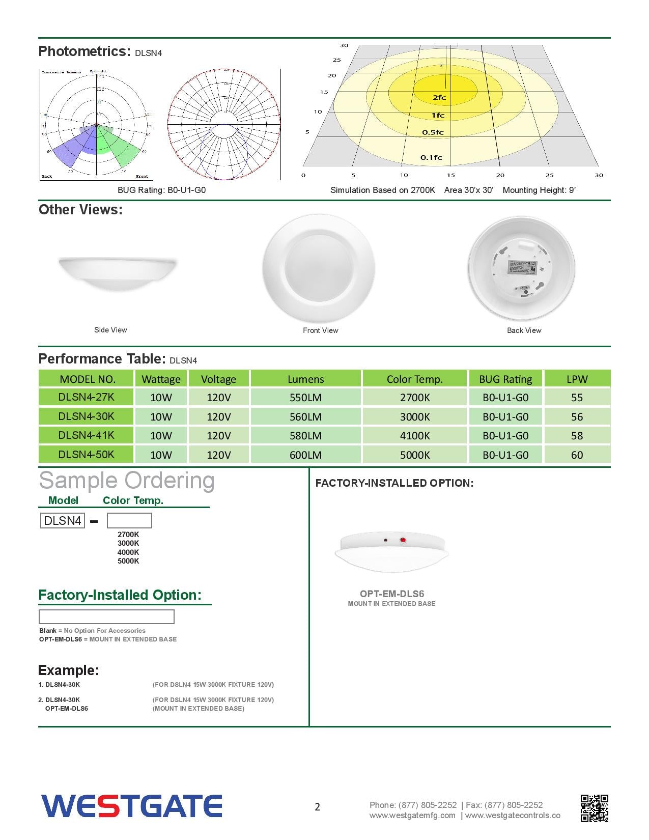 LED J-Box Mounting Disc Lights - Westgate