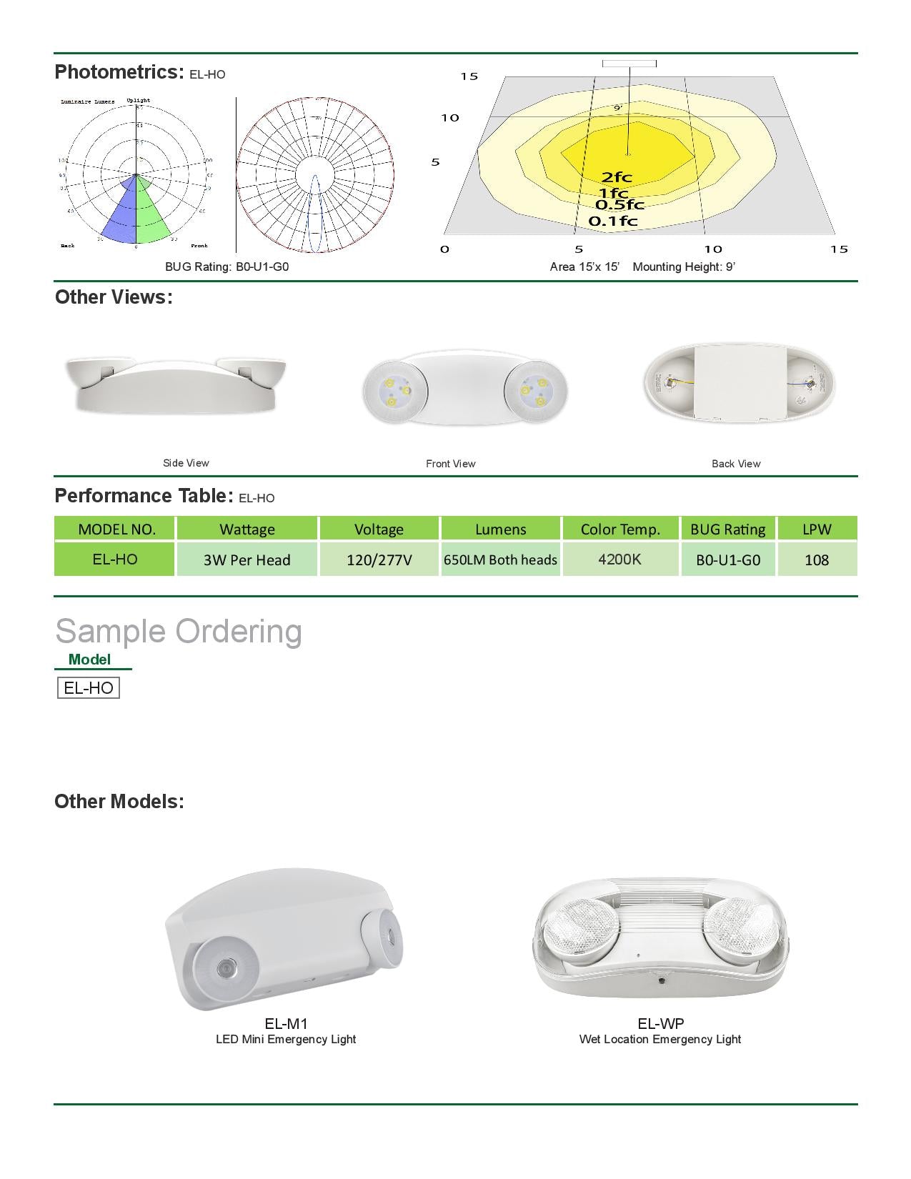 WESTGATE LED 2-Head High-Output Emergency Light