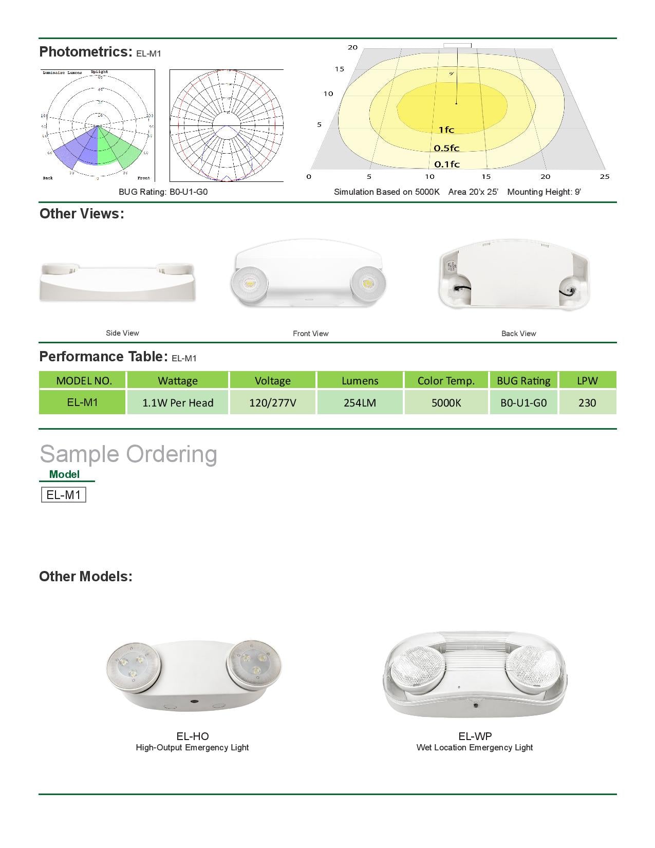 LED 2-Head Mini Emergency Light - WESTGATE