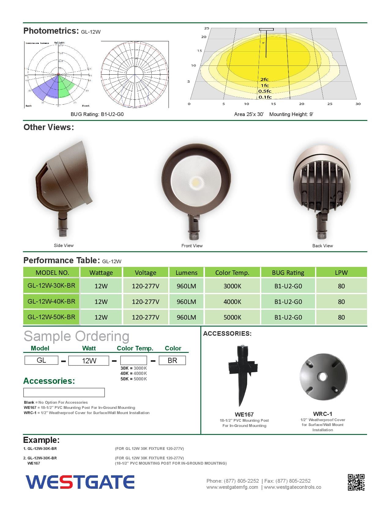 LED 120V Garden Flood Lights - WESTGATE