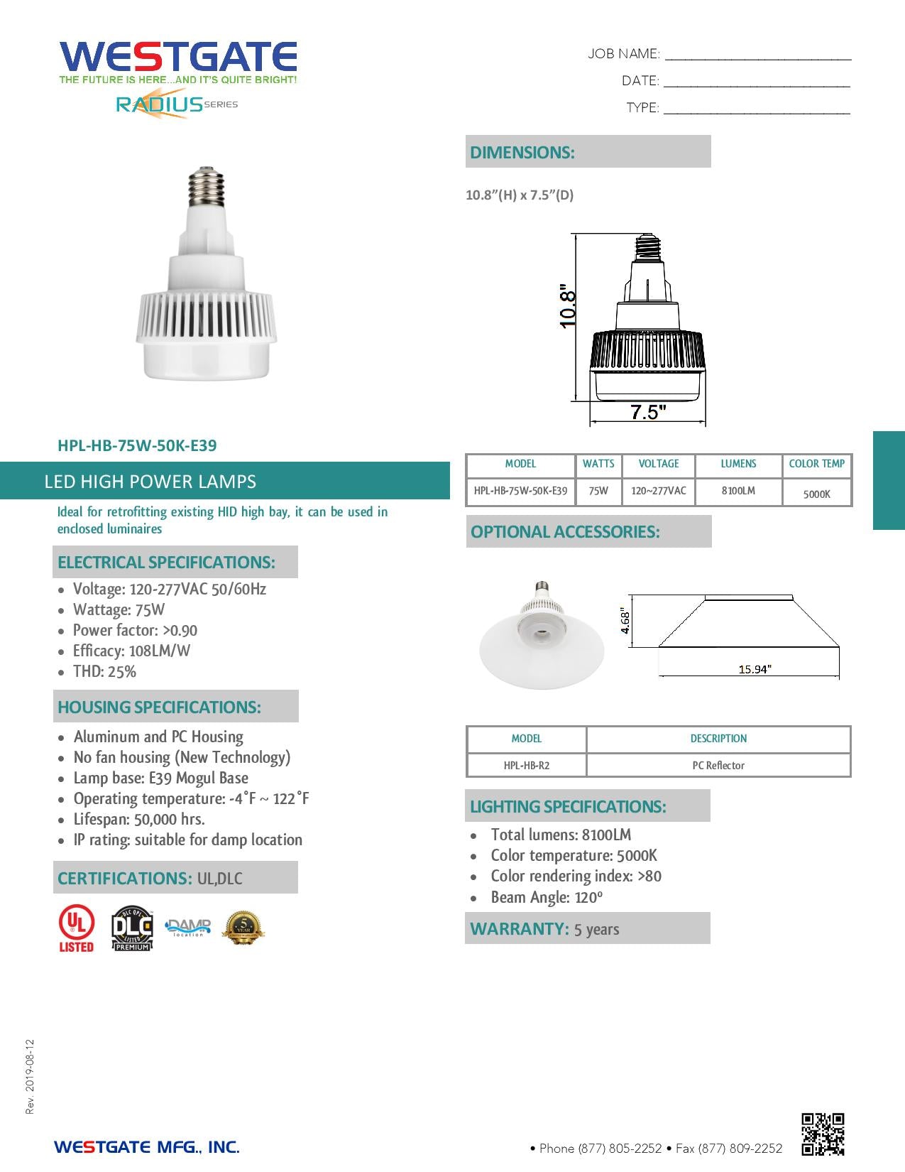 LED High Power Lamps