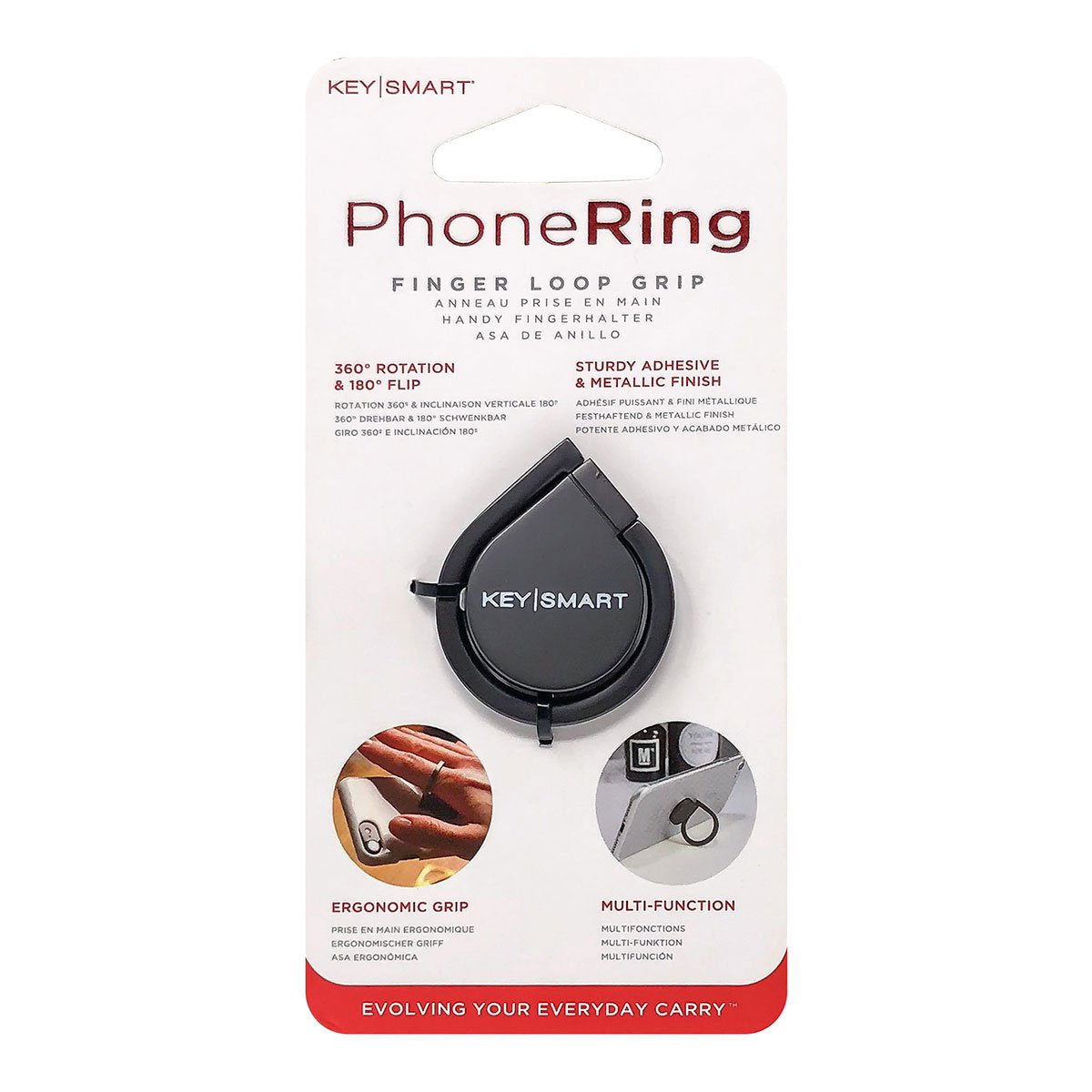 KeySmart Phone Ring Finger Ring & Kickstand