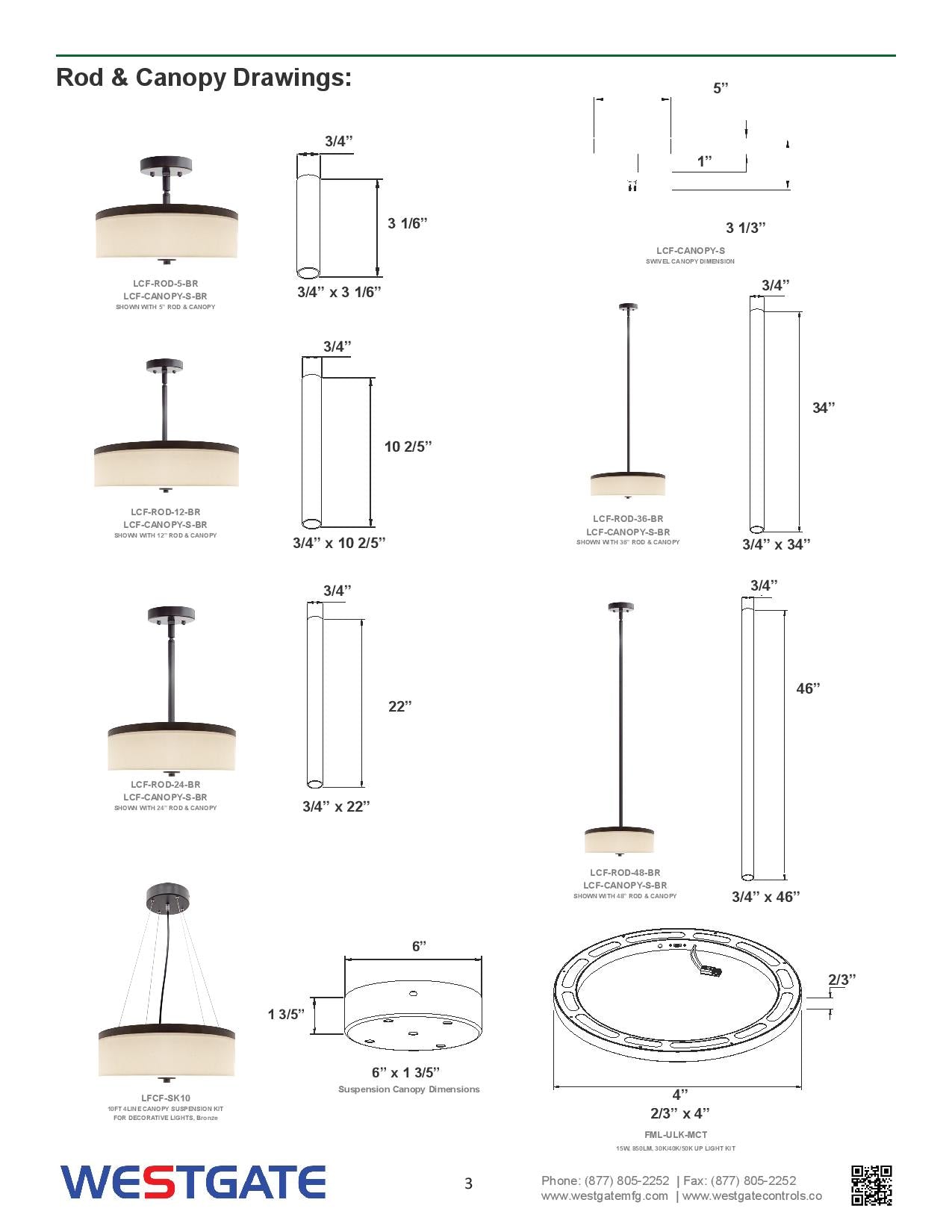 WESTGATE LED Multi-CCT Integrated Fabric Drum