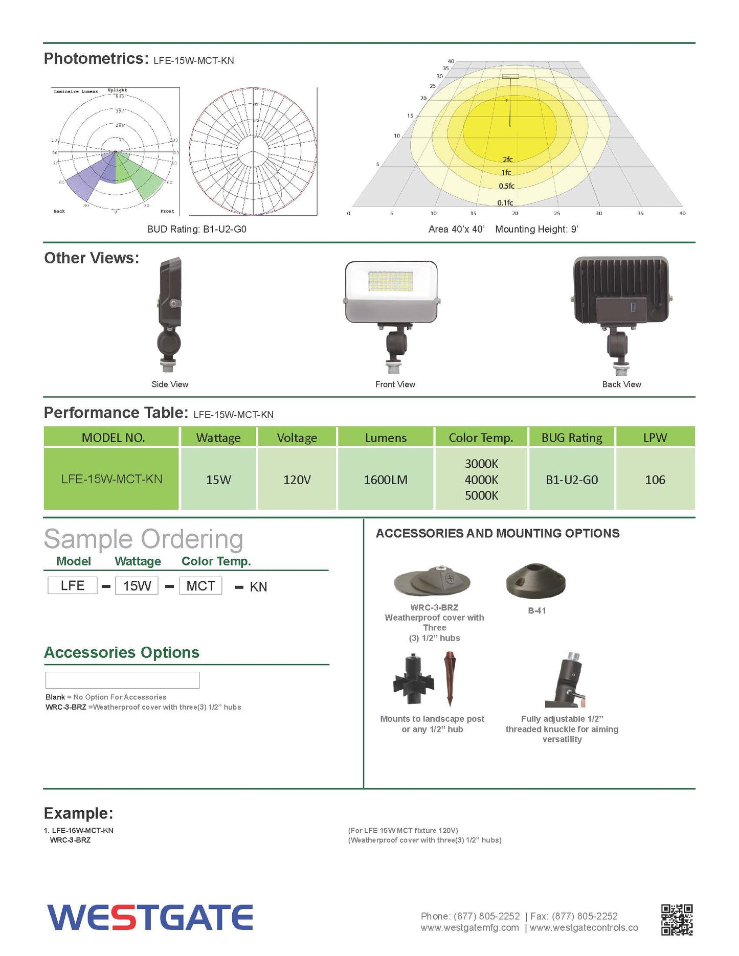 LED Compact Flood Lights 15W