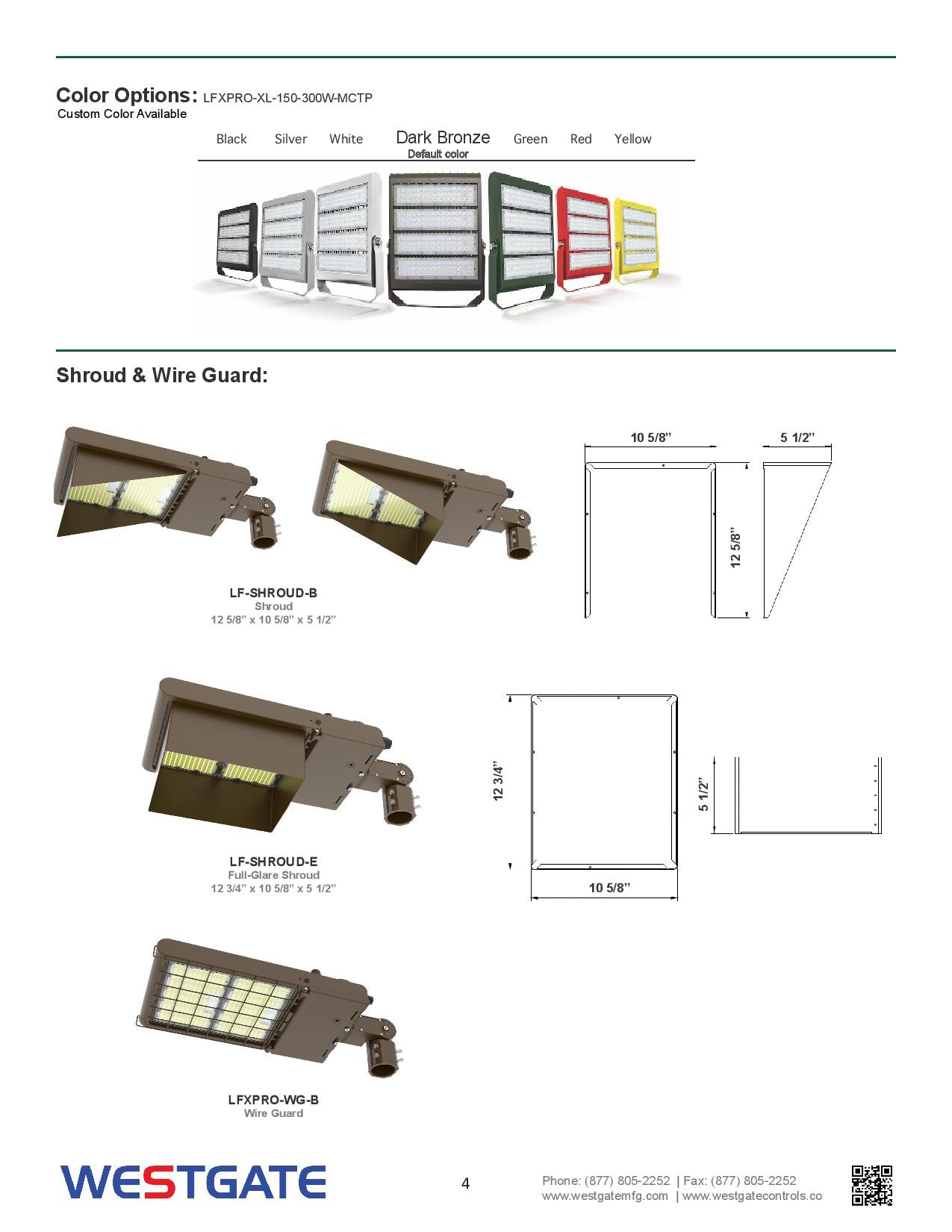 LFXPRO LED Multi-Power & Multi-CCT High Lumen Flood Light Series - WESTGATE