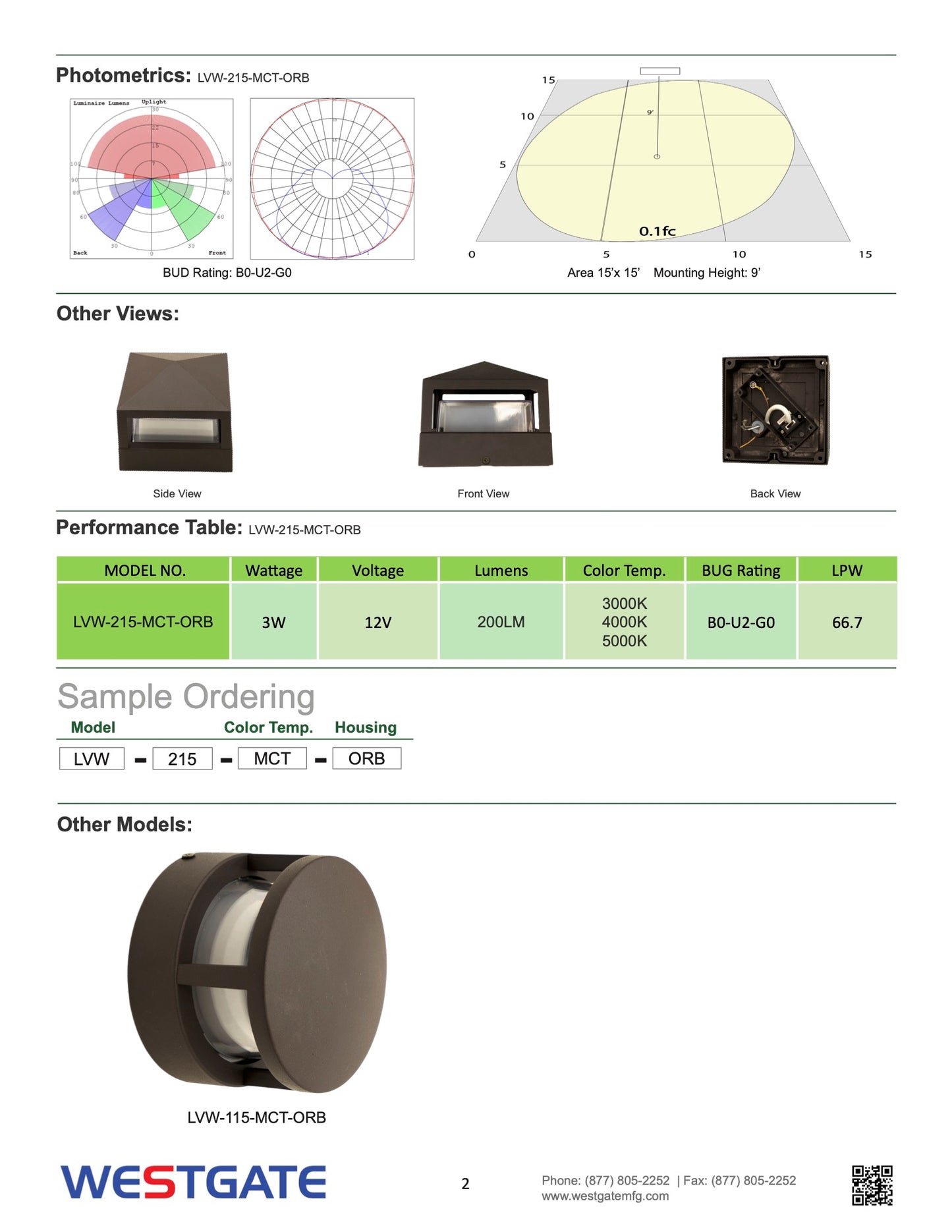 LED Outdoor Wall Light - WestGate