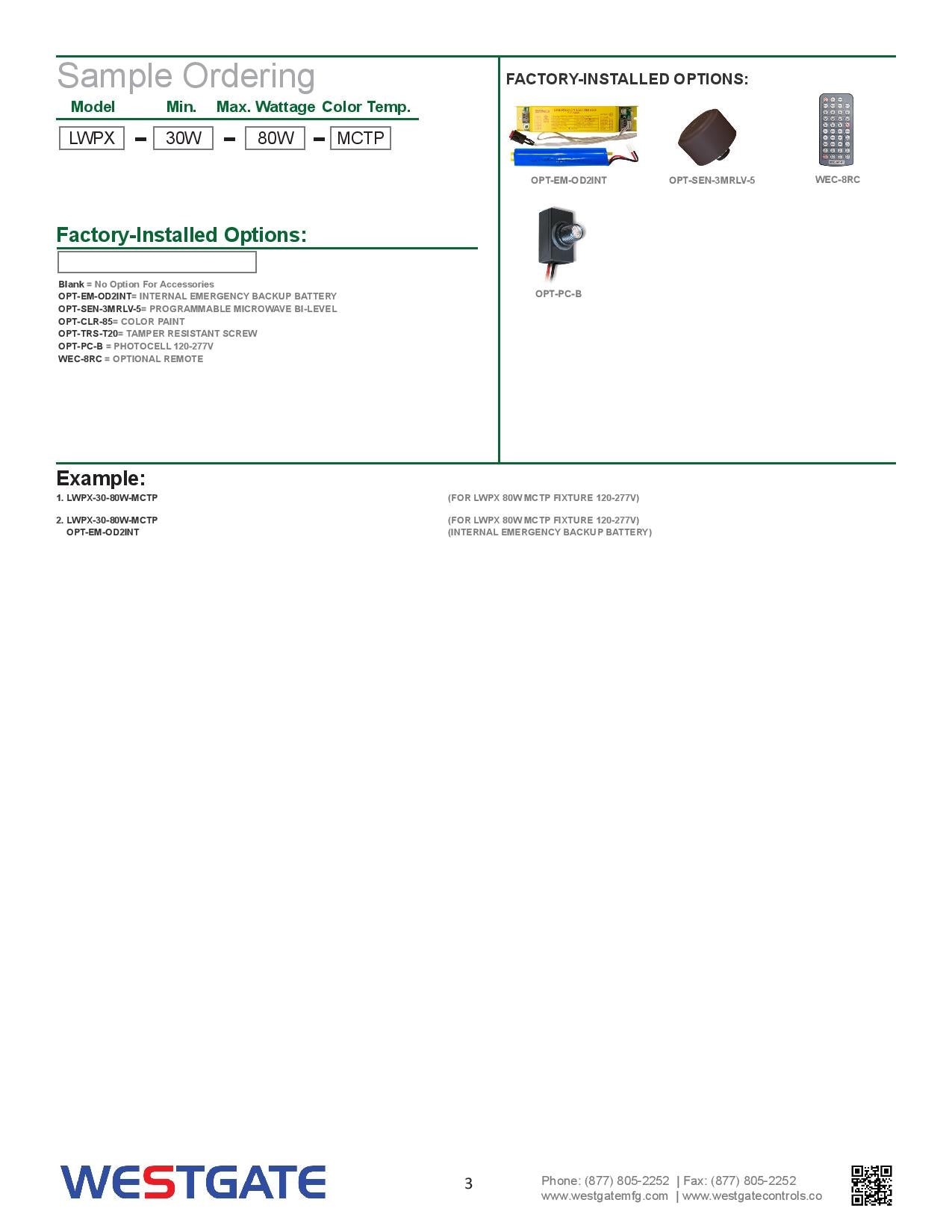 LWPX LED Power & CCT Adjustable Full Cutoff Wall Packs - WESTGATE
