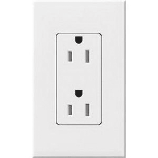 Lutron NT 15 A Tamper Resist Receptacle White