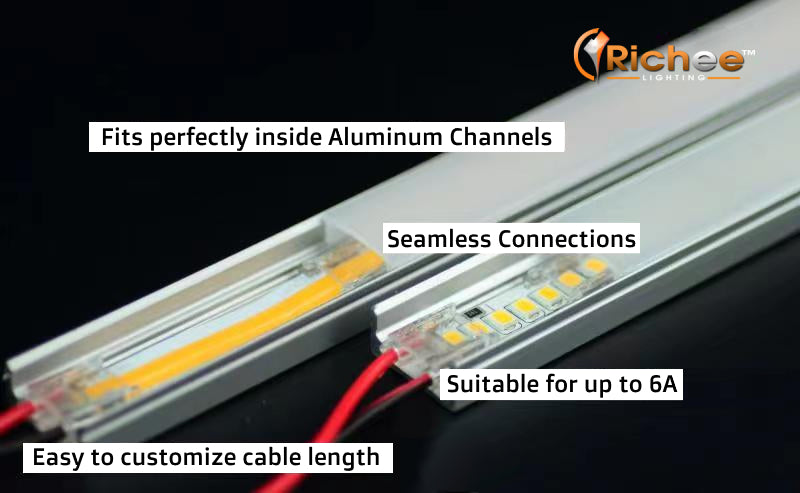 10MM SOLDERLESS STRIP POWER INPUT CONNECTOR FOR COB LED STRIP