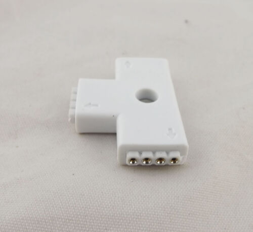 Connector Female 4 Pins 3 way T Shape For Led Strip Light RGB