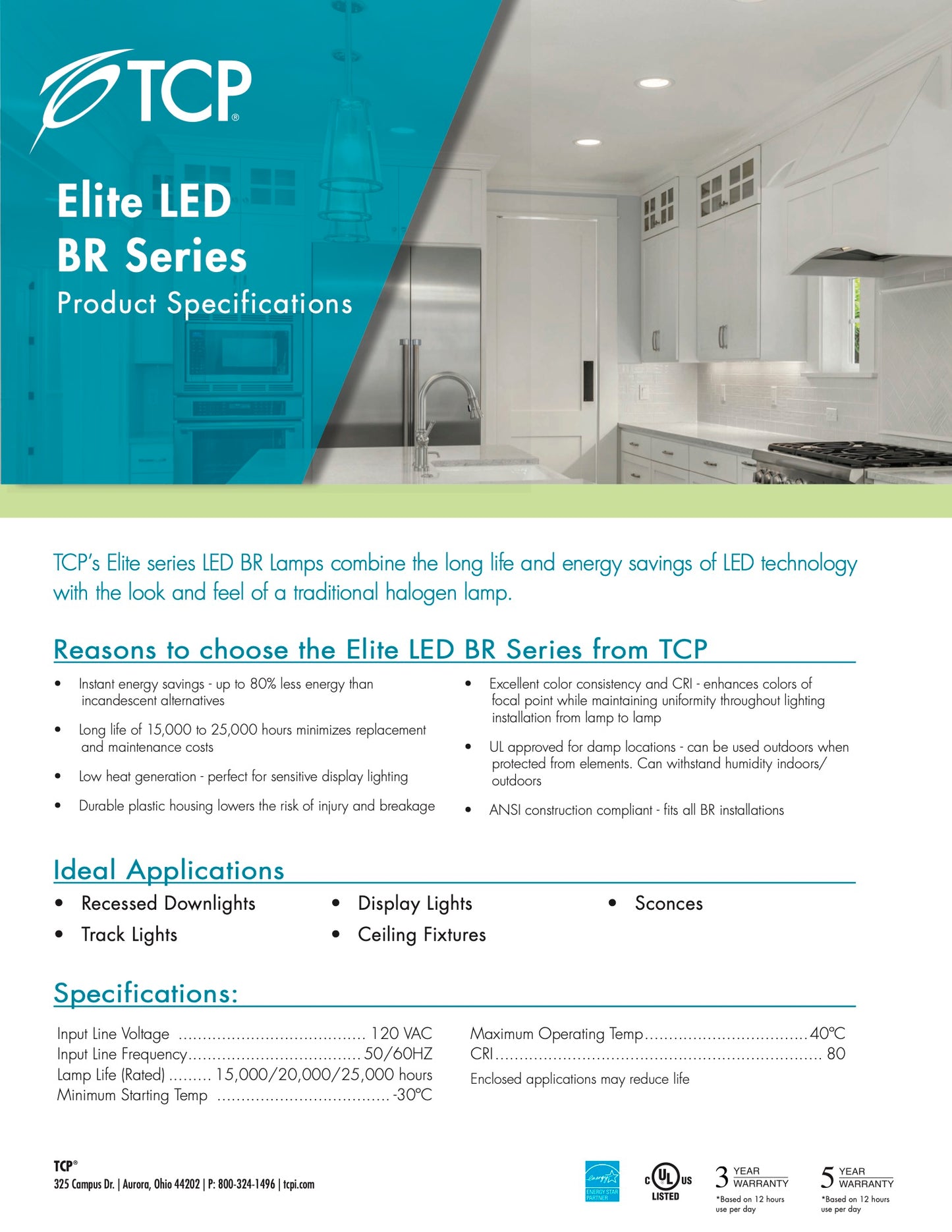 BR40 LED 14w Dimmable 5000K