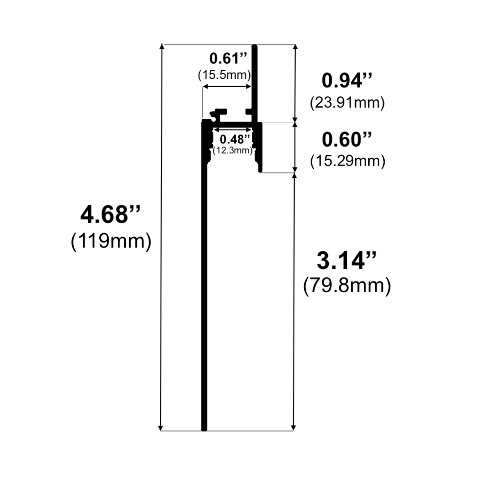 Trimless Mud-In LED Channel - 650ASL