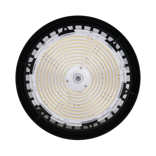Commercial LED 200/220/240 Watt UFO High Bay 3 Color and 3 Wattage Selectable IP65 Protection Dimmable