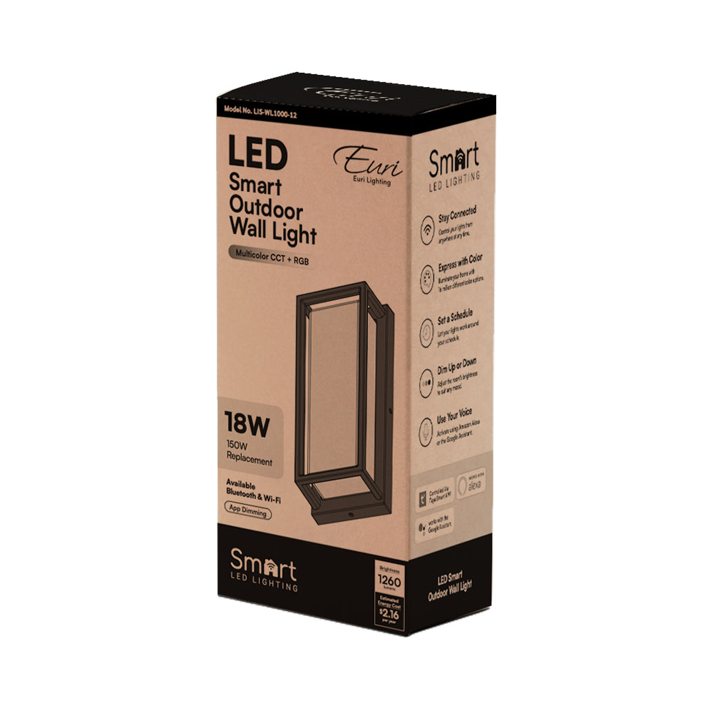 Outdoor Wall Light CCT+RGB Dimmable Mobile App Controlled Smart LED