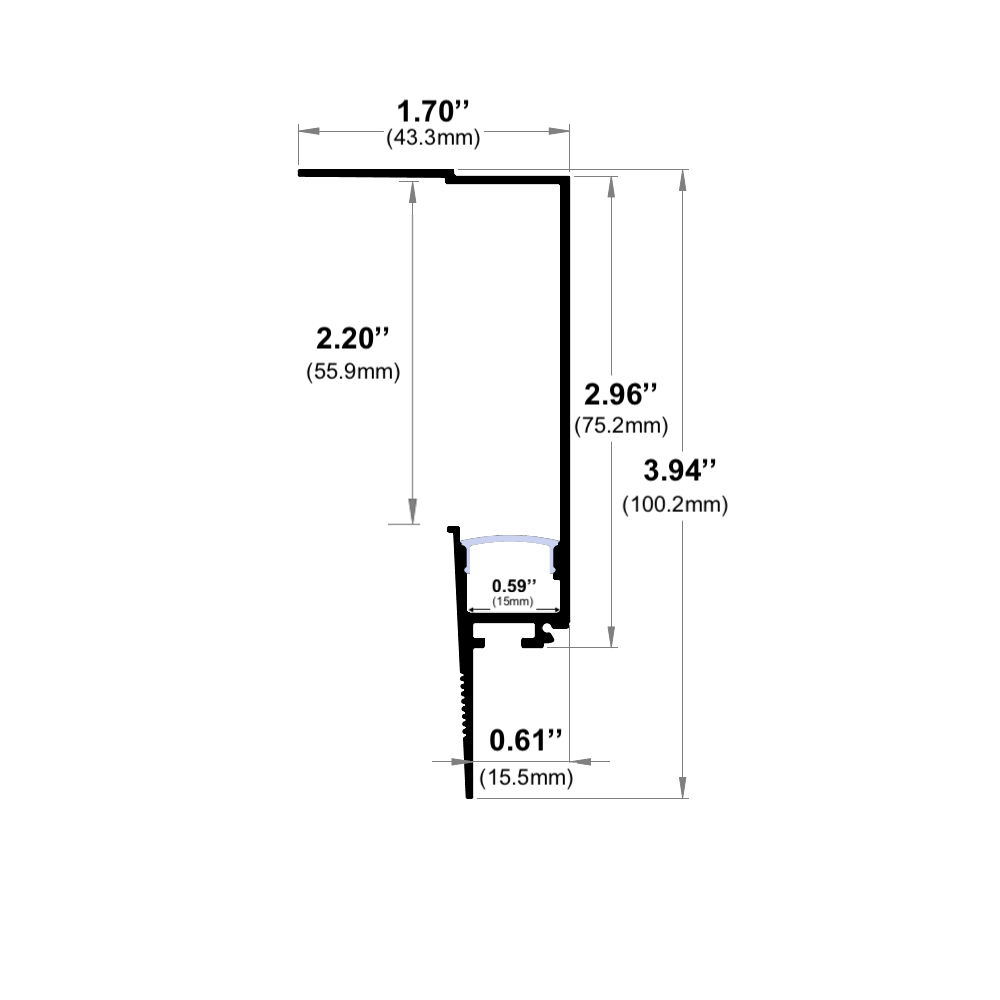 670ASL Trimless Mud-In LED Channel