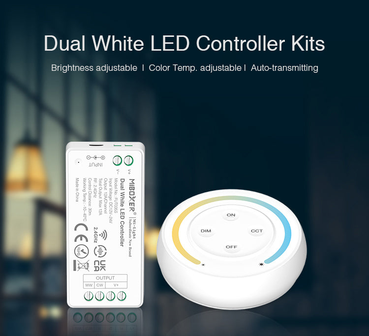 Round Tunable White CCT LED Controller Set