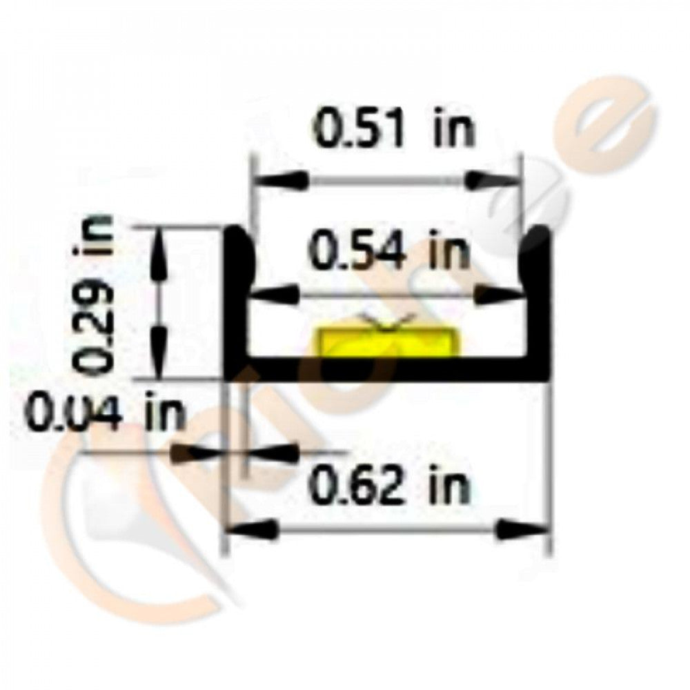 5/8" Full Cover Slim Led Aluminum Channel
