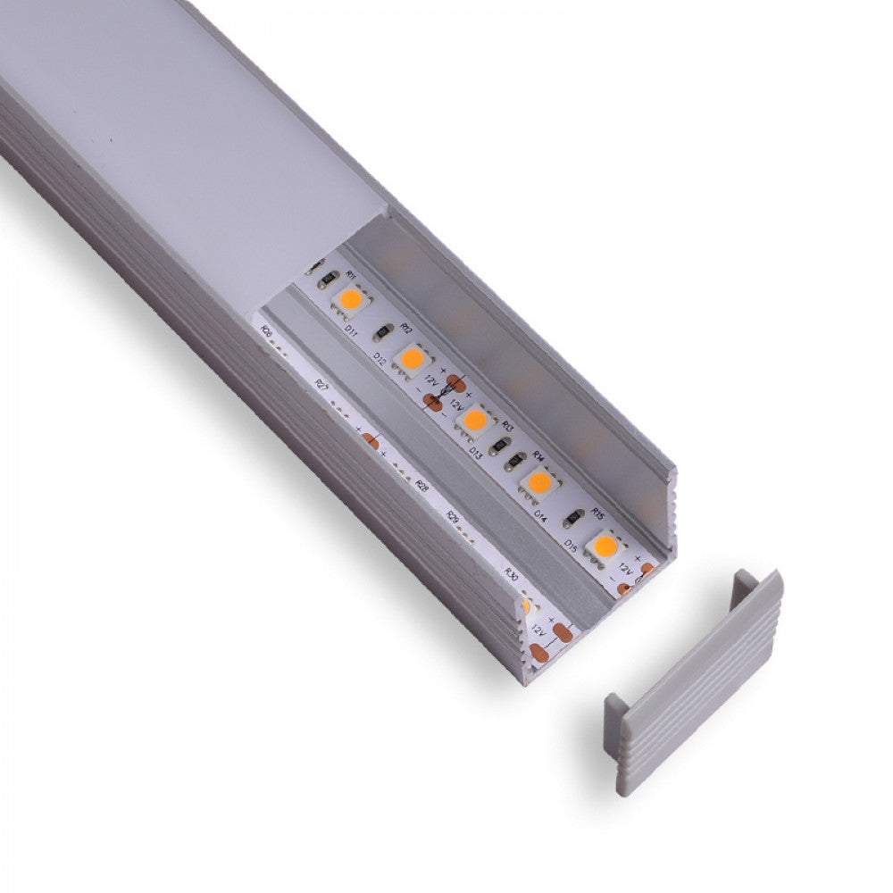 1-3/8" Deep Square Led Aluminum Channel - 9622