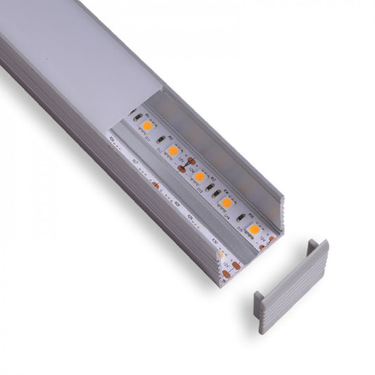 1-3/8" Deep Square Led Aluminum Channel - 9622