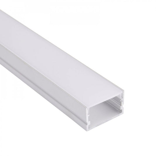 1" Wide Deep Flat Led Aluminum Channel -  9637-Flat