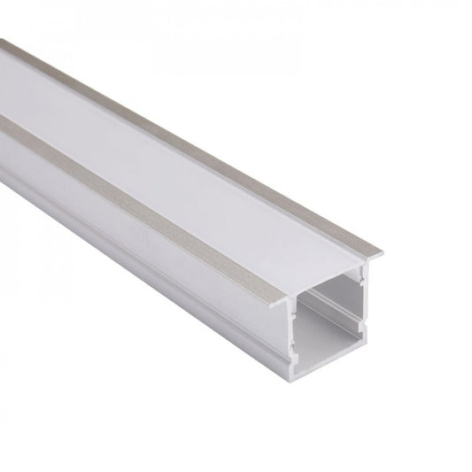 1-1/8" Deep Square Led Aluminum Channel W/ Trim  9641-W