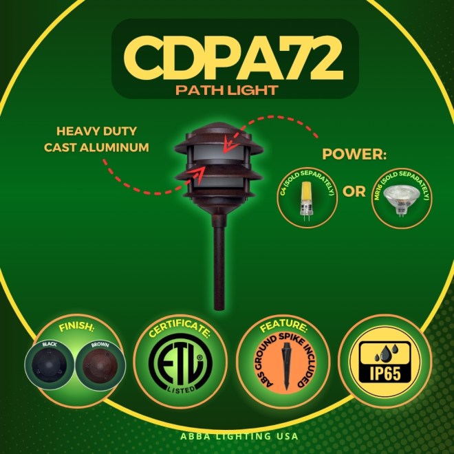 Aluminum 3‑Tier Pagoda LED Path Light -CDPA72