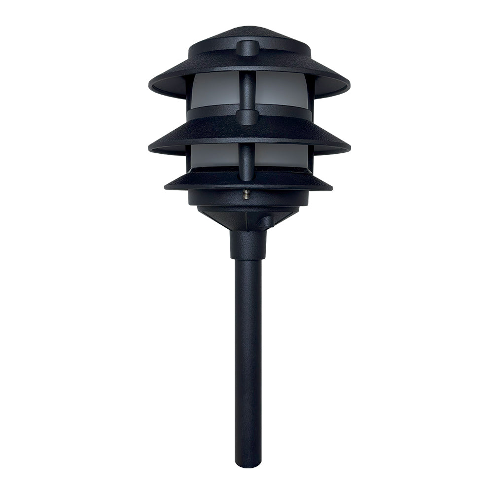 Aluminum 3‑Tier Pagoda LED Path Light -CDPA72