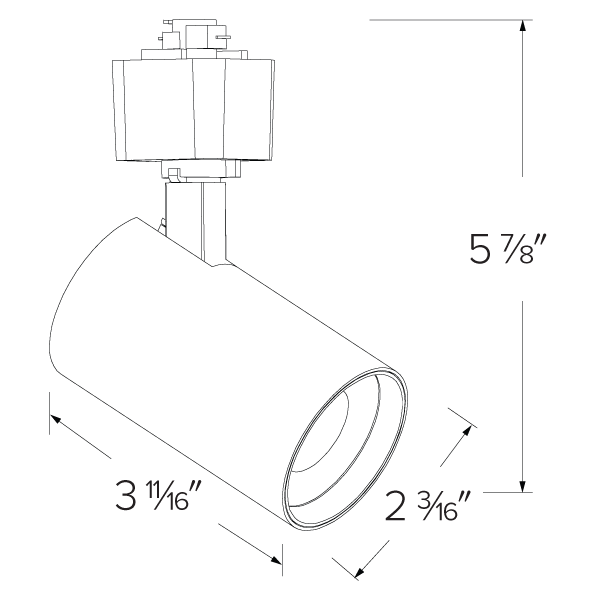 LED Trident™ Track Fixture with 5-CCT Switch - ET814CT5