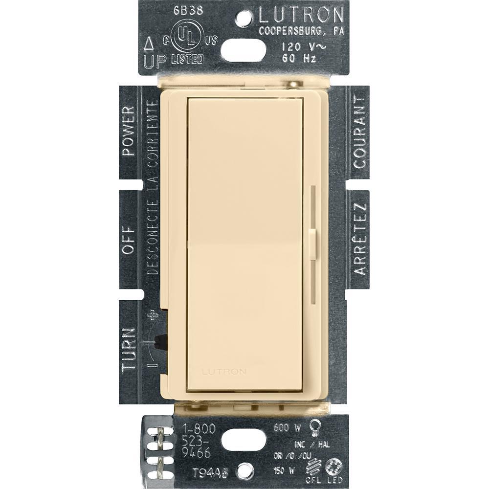 Lutron Diva LED+ Dimmer Switch for Dimmable LED, Halogen and Incandescent Bulbs, Single-Pole or 3-Way, DVCL-153P