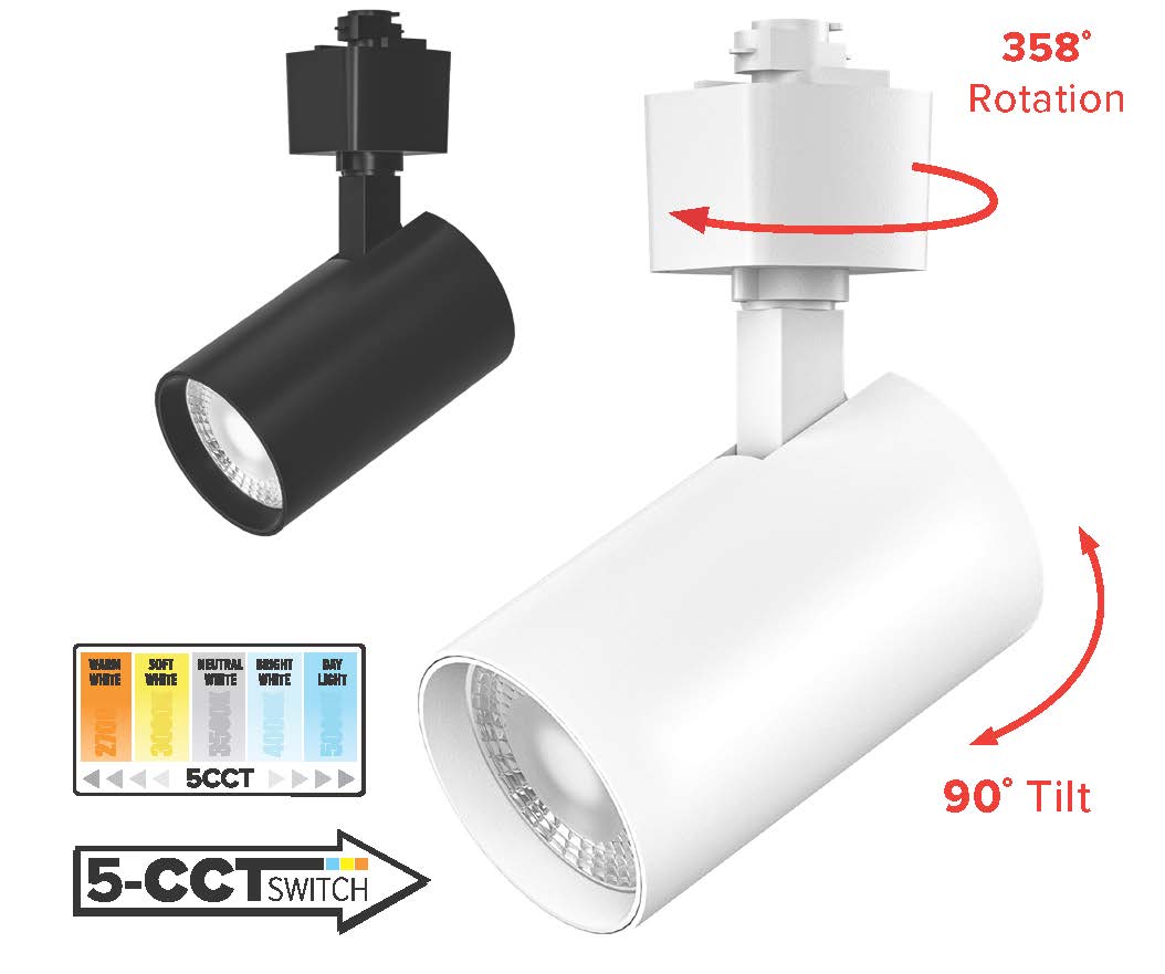 LED Trident™ Track Fixture with 5-CCT Switch - ET814CT5