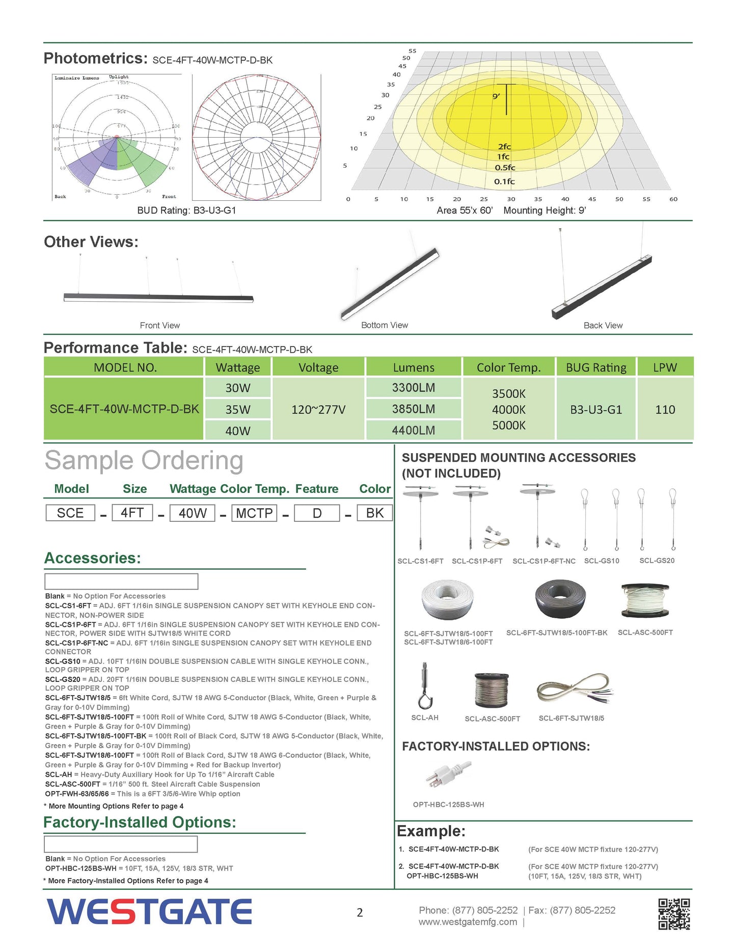 Builder Series Power & CCT Adjustable Linear Light SCE - 120-277V