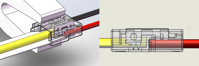 8mm Solderless L Strip Coupling
