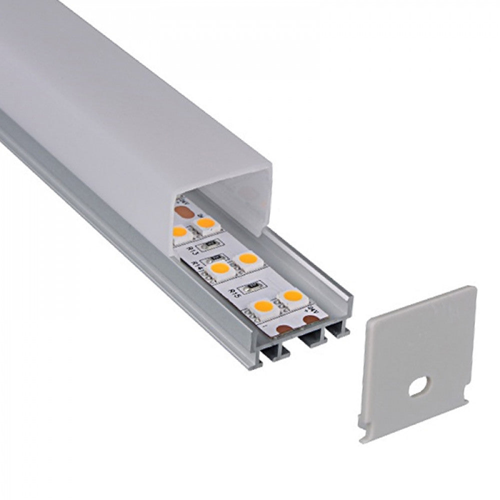 1" Big Square Top LED Aluminum Channel