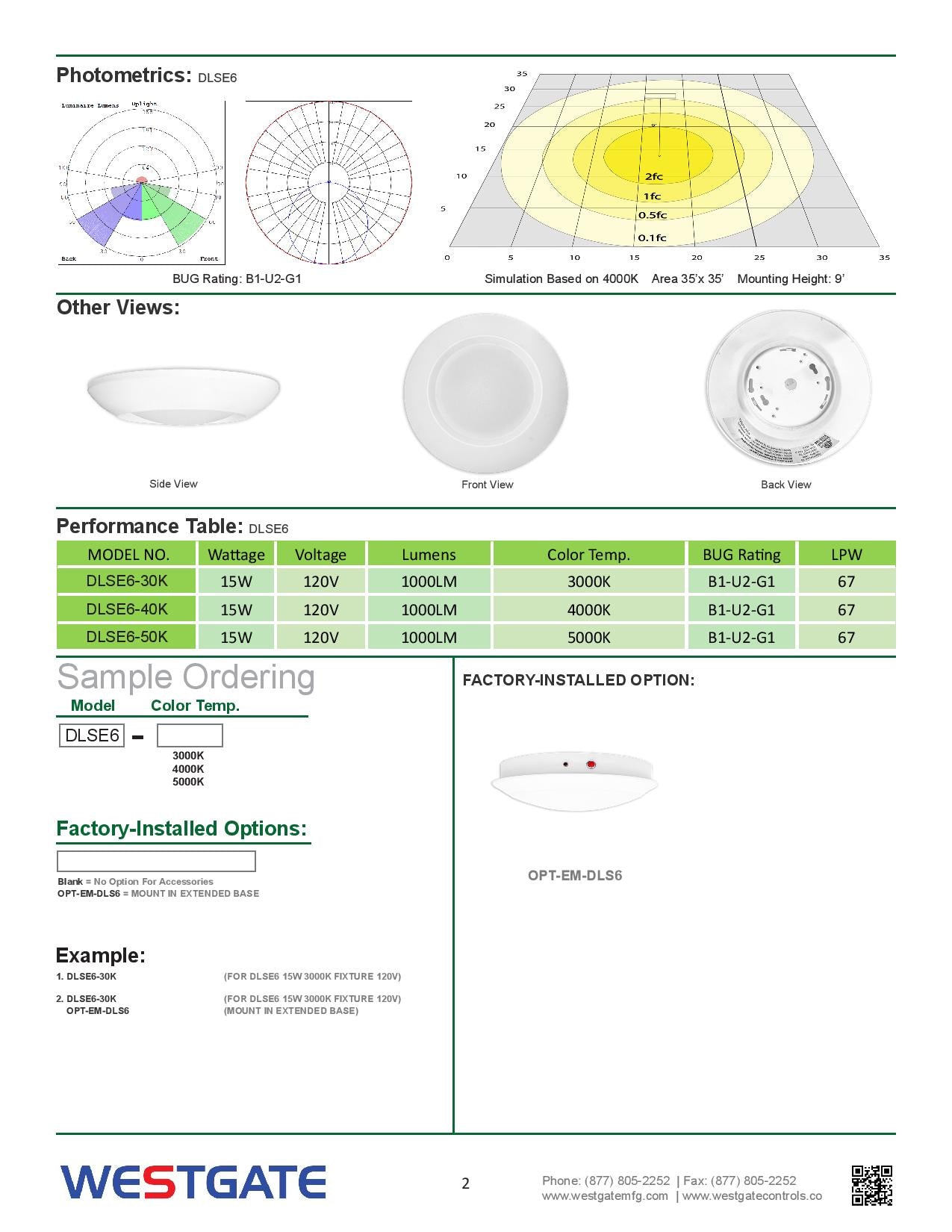 WESTGATE LED Economy Disk Lights