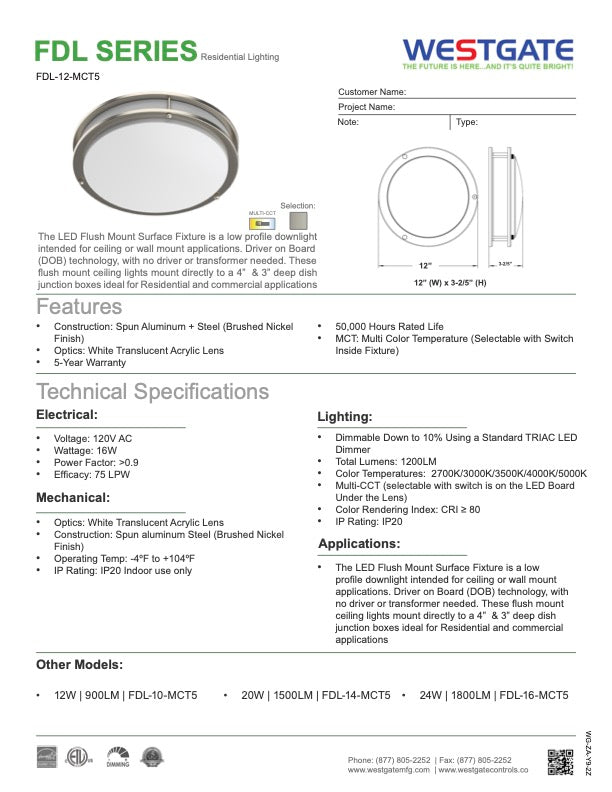 LED Double Ring Flush Mount 12 inch