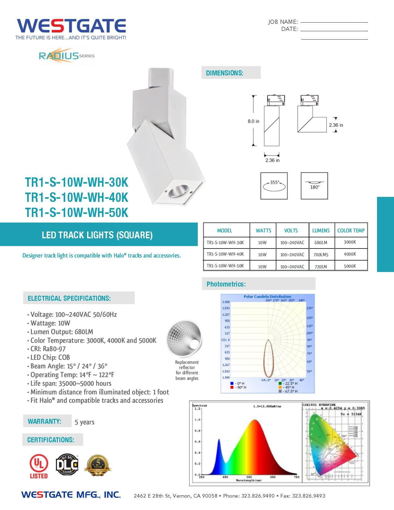 WESTGATE LED Track Lights