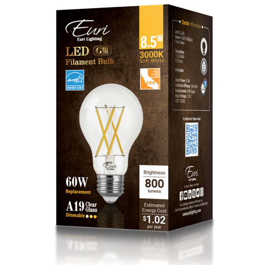 LED Filament Bulb A19